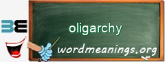 WordMeaning blackboard for oligarchy